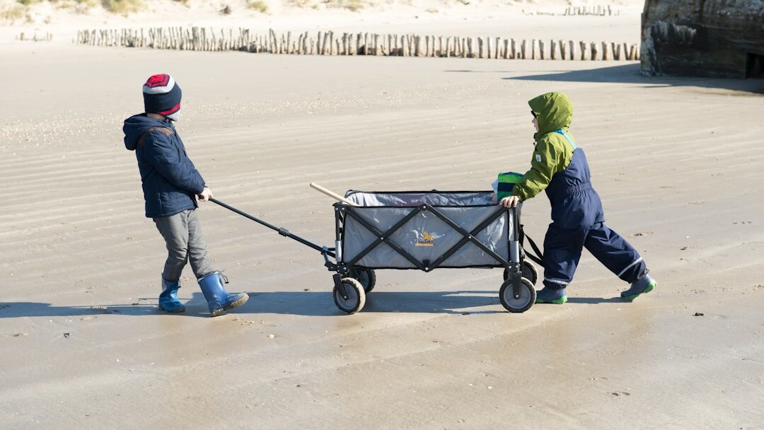 Children playing in a Danish neighborhood